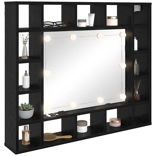  Ogledalo ormar Crni hrast 91 x 15 x 76,5 cm Konstruirano drvo Slike