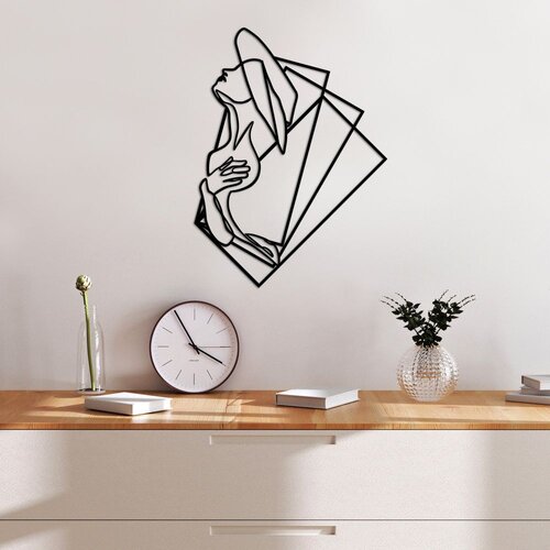 Wallity Zidna dekoracija Woman 1 - M, 50 x 37 cm, Crna Cene