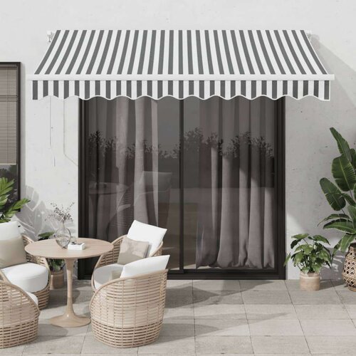  Tenda na automatsko uvlačenje antracit i bijela 300 x 250 cm Cijene