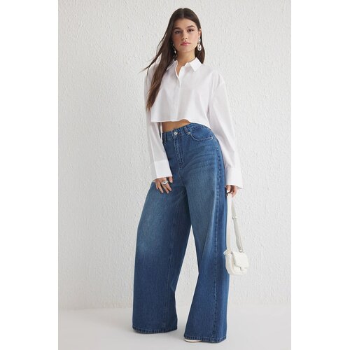 TRENDYOLMILLA ženski pantalone Twoss25Je00066, Plava-Plava Cene