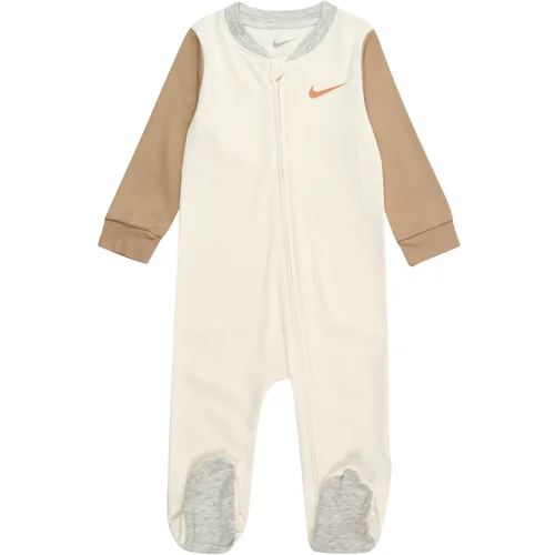 Nike Sportswear Pidžama set svijetlobež / brokat / siva melange / tamno narančasta