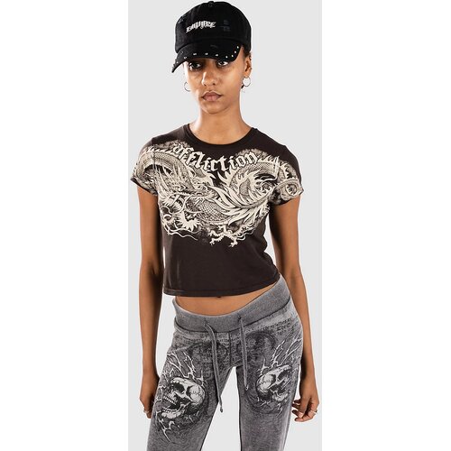 Affliction Flaming Dragon T-shirt dk.tobacco brown Cene
