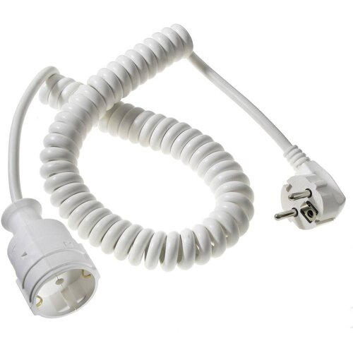 As-schwabe 70412 tok podaljšek 16 A bela 2.50 m H05VV-F 3G 1\,5 mm² spiralni kabel, (20433989) Cene