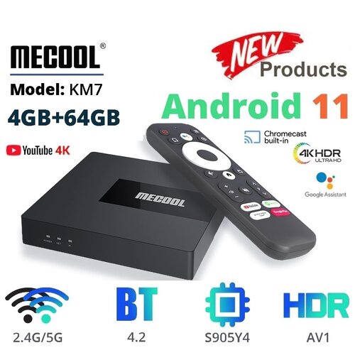 Mecool KM7 4/64 GOOGLE sertifikovan Android 11 TV OS Slike