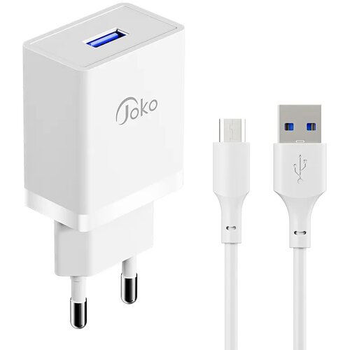  Kućni punjač KONFULON JK77 2.4A sa micro USB kablom beli 1m Cene