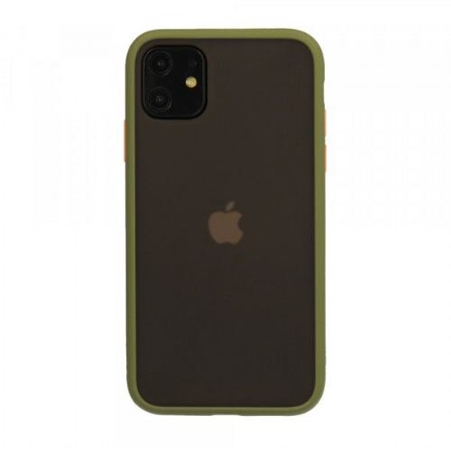Nillkin Silikonski ovitek s trdim zadnjim delom za iPhone 12 in 12 Pro - zelen Slike