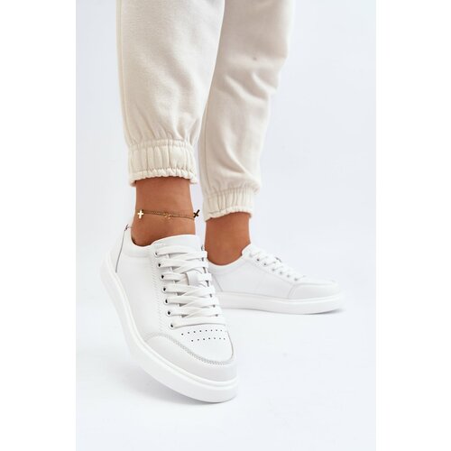 Kesi Women's Natural Leather White Dimpna Sneakers Cene