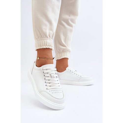Kesi Women's Natural Leather White Dimpna Sneakers Cene