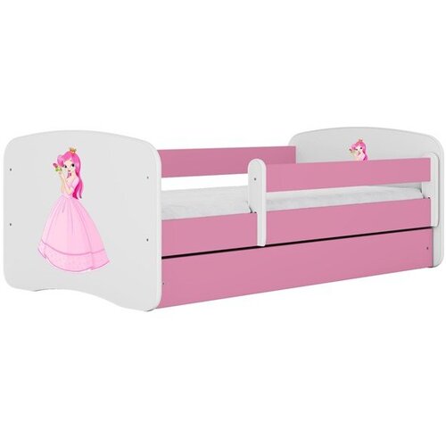 HAPPYKIDS Dječji krevet Dreamy princeza s ružom 140x70 sa madracem bez ladice Rozičasta Cene