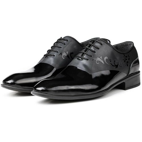 Ducavelli Tuxedo Genuine Leather Men's Classic Shoes Black Slike