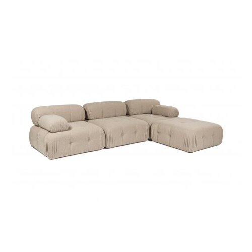Atelier Del Sofa ugaona garnitura doblo 3 seater with pouffe ( L1 O1 1R pouffe) peach Slike