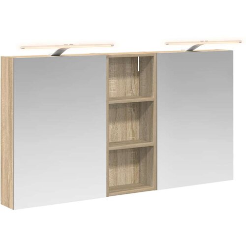  Komplet omaric za kopalnico s polico 3 pcs 130 x 14,5 x 70 cm, (5000245622) Cene
