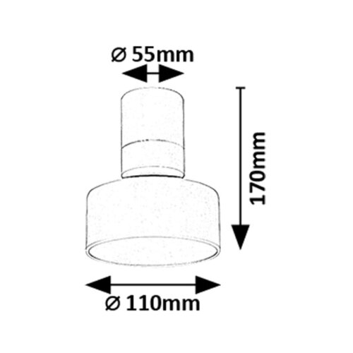 Rabalux spot lampa Ovidia, Nadgradna, Podesiva, LED, 10W, 3000K, Bela Slike