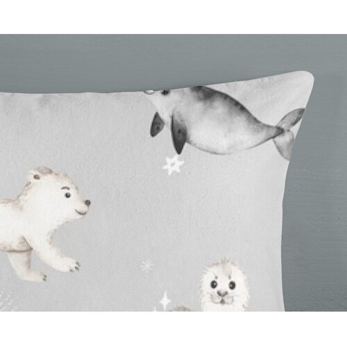 Good Morning Siva flanelska dječja posteljina za krevet za jednu osobu 140x200 cm Cira &amp;ndash; Slike