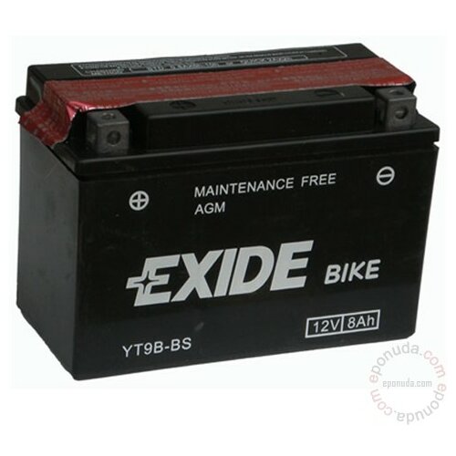 Exide BIKE YT9B-BS 12V 8Ah akumulator Slike