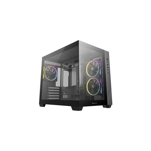 DeepCool Kuci&amp;scaron;te DeepCool CG330/Micro-ATX/ITX/ATX PS2/SFX/SFX-L/bez napajanja/kaljeno staklo/ARGB/crna Slike
