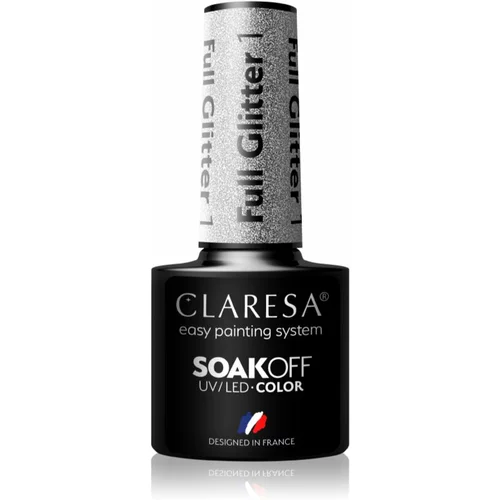 Claresa SoakOff UV/LED Color Full Glitter gel lak za nokte nijansa 1 5 g