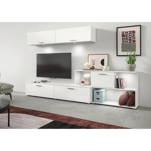 MID.YOU Dnevni Regal Chepo Bela 277x102 Cm Slike