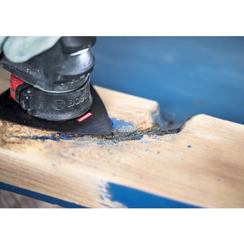 Bosch expert sanding plate avz 90 RT2 multitool list od 90 mm, 10-delni - 2608900046 Slike