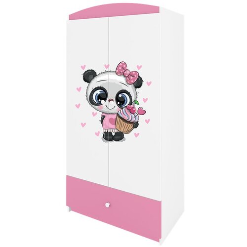 HAPPYKIDS Garderobni ormar Dreamy panda Rozičasta Cijene