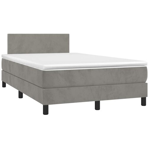  box spring s madracem LED svjetlosivi 120x190 cm tkanina Cijene