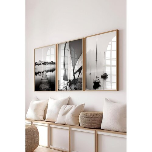 WALLXPERT &Ccedil;-300717 - 3040 set dekorativnih slika u vi&scaron;e boja (3 komada) Cene