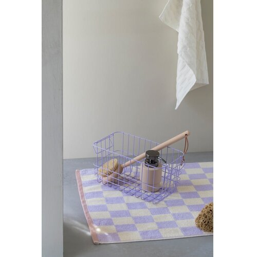 Mette Ditmer Denmark Svetlo rumena/vijolična kopalni&amp;scaron;ka preproga iz organskega bombaža 50x80 cm Retro &amp;ndash; Slike