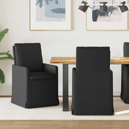  Trpezarijske stolice 2 pcs Crna 57 x 67 x 98 cm tkanina Cijene