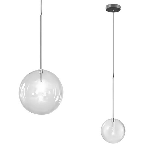 Toolight Stropna viseća svjetiljka staklena kugla 20cm APP1685-1CP Slike