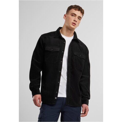 Brandit Corduroy classic long-sleeved shirt black Slike