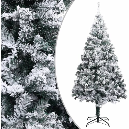 vidaXL Umetna novoletna jelka s snegom zelena 400 cm PVC Cene