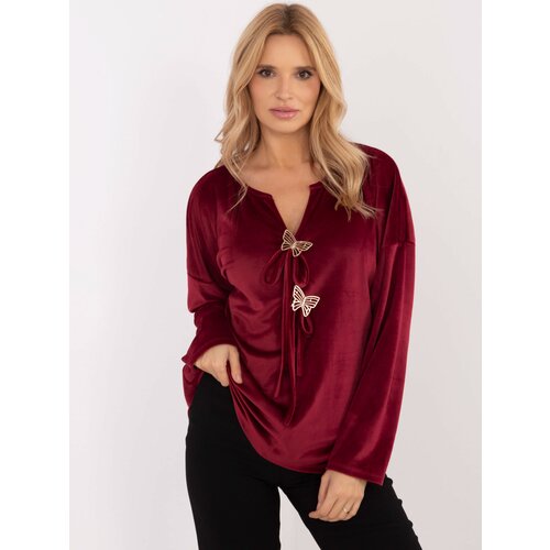 Italy Moda Blouse-DHJ-BZ-19916.03P-burgundy Cene