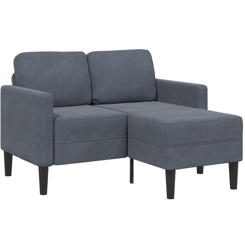 SOFA 2-sjed s ležaljkom u obliku slova L tamnosiva 125cm bar&amp;scaron;un Slike