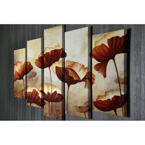 WALLXPERT Dekorativne slike na platnu, 70x20cm, 5 komada, Šarene Cene