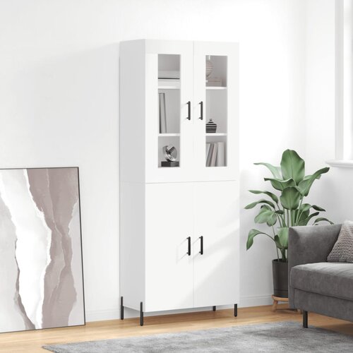vidaXL Visoka komoda bijela 69 5x34x180 cm konstruirano drvo Cene