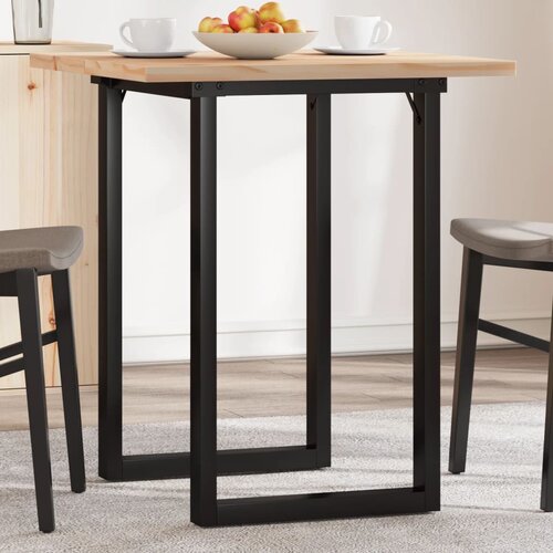 vidaXL Blagovaonski stol O-oblika 70x70x75,5 cm od borovine i željeza Cijene