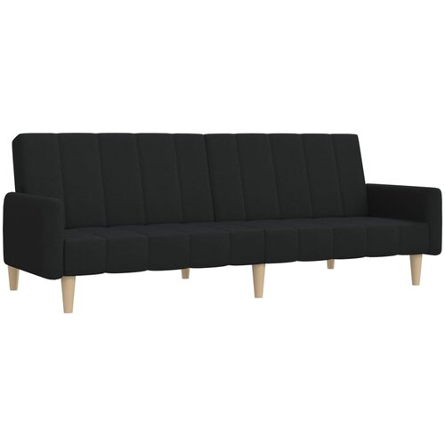 Maison Chic kavč - Sofa - Kanape dvosed z leži&amp;scaron;čem črno blago, (21726645) Slike