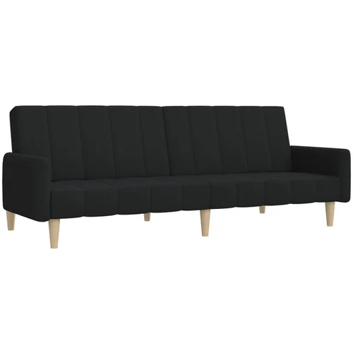 MAISON CHIC kavč - Sofa - Kanape dvosed z ležiščem črno blago, (21726645)