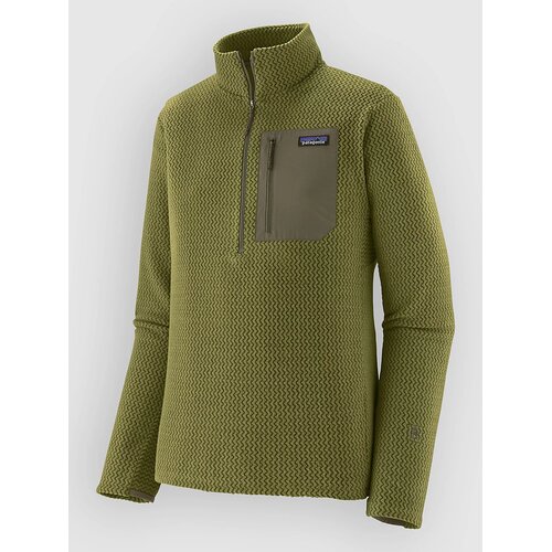 Patagonia R1 Air Zip Neck Pulover iz flisa caper green Slike