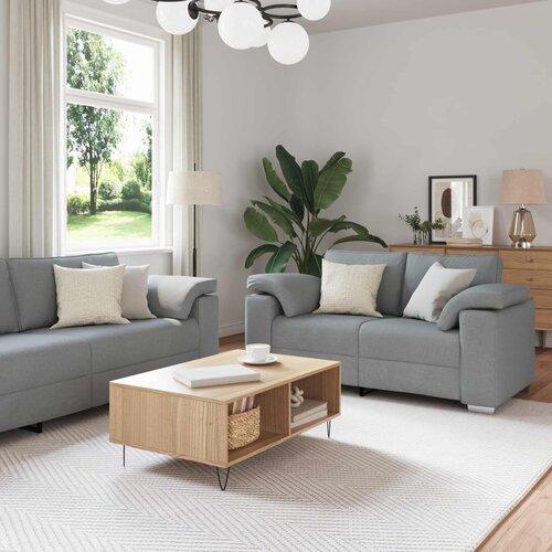 SOFA 2 pcs Svijetlo siva 219 x 80 x 82 cm tkanina Cene