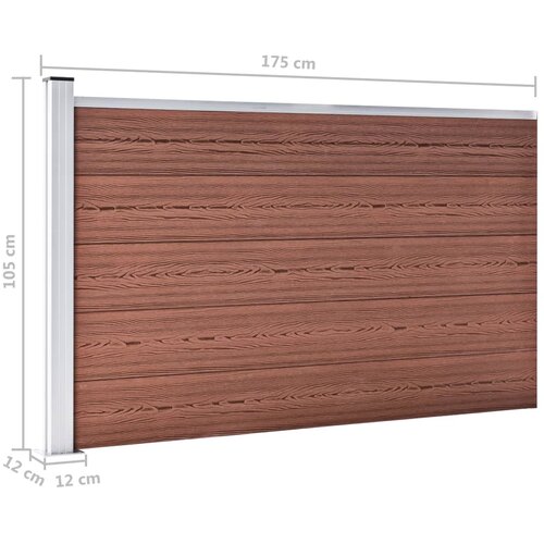  Vrtna ograda WPC 175 x 105 cm smeđa Slike