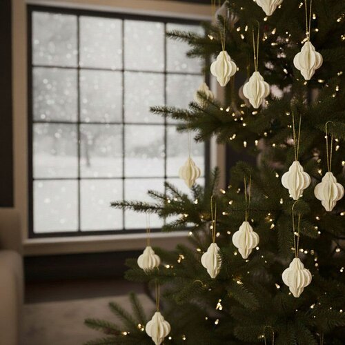  Ca1501 božićni ukrasi od papira 6 kom. Slike