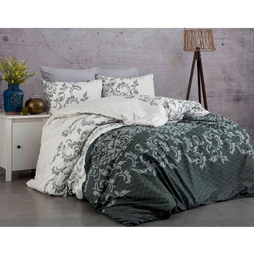 LUCCA grey greywhite ranforce single quilt cover set (eu) (it) Cene