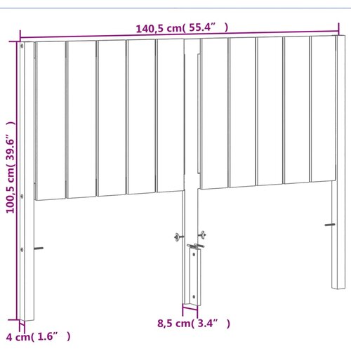  Uzglavlje vo&amp;scaron;tano smeđe 135 cm od masivne borovine Smeđa 140.5 x 100.5 cm Slike