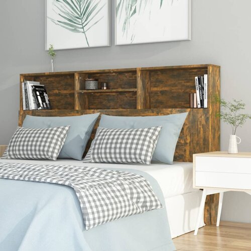 vidaXL Uzglavlje s ormarićem boja dimljenog hrasta 160 x 19 x 103,5 cm Cijene