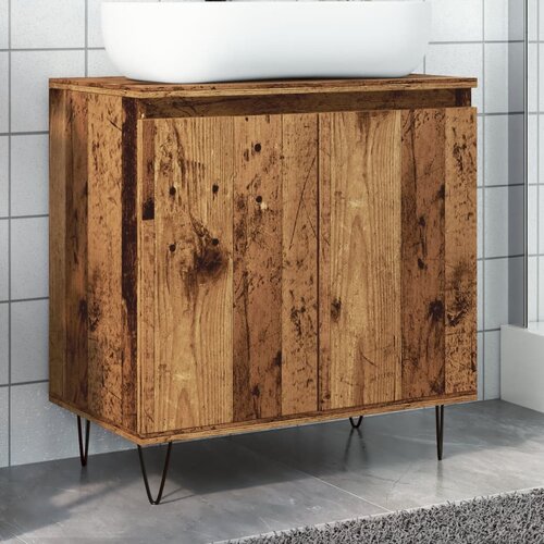 vidaXL Kopalniška omarica starinski les 58x33x60 cm inženirski les Cene