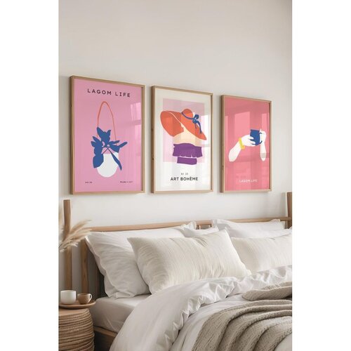 WALLXPERT &Ccedil;-300463 - 3040 set dekorativnih slika u vi&scaron;e boja (3 komada) Cene