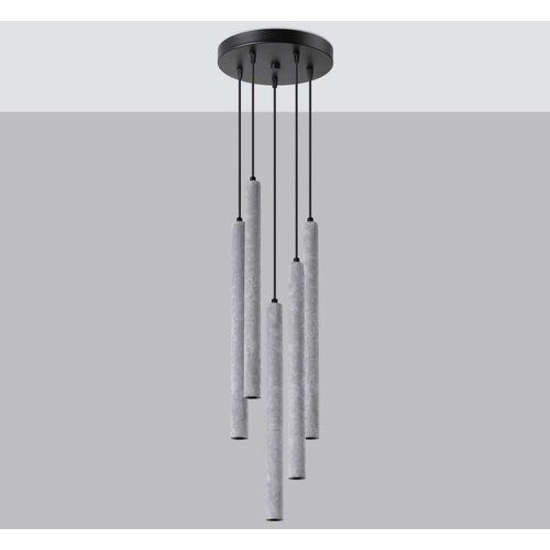  Sollux SL.1275 - Viseći luster PASTELO na sajli 5xG9/8W/230V beton Slike