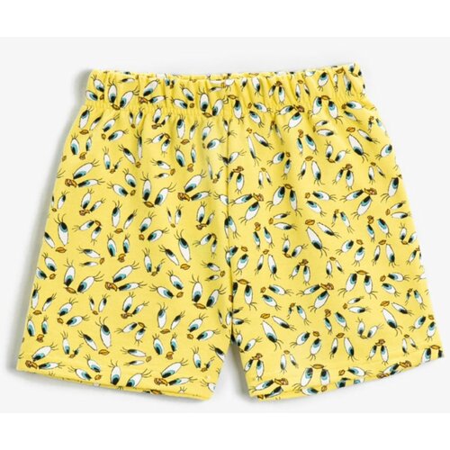 Koton Girls' Yellow Patterned Shorts &; Bermuda Slike