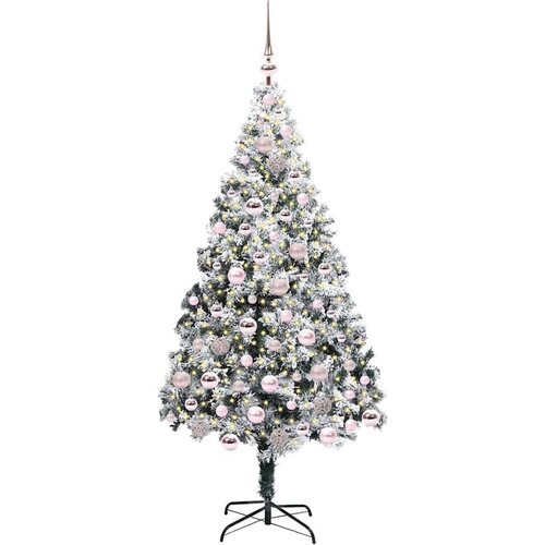 VidaXL Umjetno božićno drvce s 300 LED svjetlima Zelena 180 x 115 cm Slike